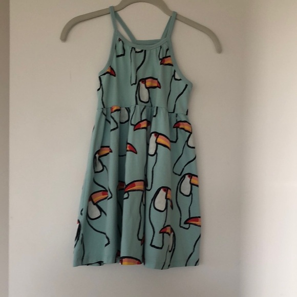 Kids Toucan Print Dress - Green - Picture 3 of 6